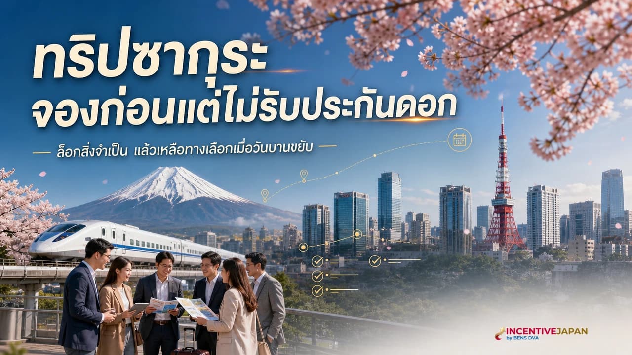 คณะบริษัทไทยเดินชมซากุระในโตเกียวพร้อมแผนช่วงเดินทางที่ยืดหยุ่น
