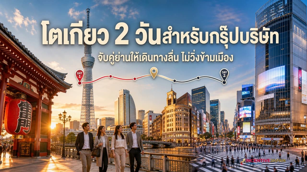ภาพปกโปรแกรมโตเกียว 2 วันสำหรับกรุ๊ปบริษัท แบ่งวันคลาสสิกและวันโมเดิร์น